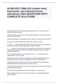 All MILADY CIMA (All chapter tests, flashcards, and important book definitions) 2024 QUESTIONS WITH COMPLETE SOLUTIONS.