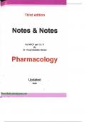 mrcp pharmacology notes and notes