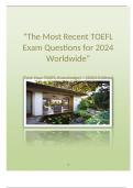 Latest 2024 TPO Tests for TOEFL Exam