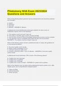  Phlebotomy NHA Exam 2023/2024 Questions and Answers