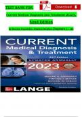 Test Bank For Current Medical Diagnosis And Treatment 2023, 62nd Edition By Maxine Papadakis, All Chapters 1 - 42, Verified Newest Version