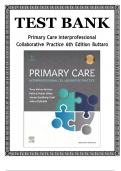 Primary Care Interprofessional Collaborative Practice 6th Edition Buttaro Test Bank | Questions & Answers Explained (Scored A+) | 2024 Update