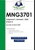 MNG3701 Assignment 1 (QUALITY ANSWERS) Semester 1 2024