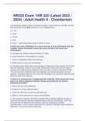 NR325 Exam 1 NR 325 (Latest 2023-2024) Adult Health II - Chamberlain Correct Questions And Answers.