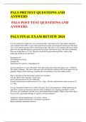 PALS PRETEST, PALS POSTTEST AND FINAL EXAM REVIEW UPDATED QUESTIONS AND ANSWERS 2024