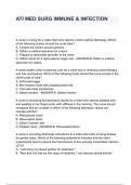 ATI MED SURG IMMUNE & INFECTION TEST QUESTIONS WITH CORRECT ANSWERS 