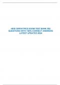 HESI GERIATRICS EXAM TEST BANK 300 QUESTIONS WITH 100% CORRECT ANSWERS LATEST UPDATED 2024