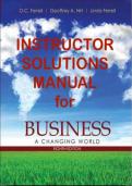 Instructor Solution Manual For Business A Changing World 8CE O. C. Ferrell, Geoffrey A. Hirt, Linda Ferrell, Suzanne Chapter 1-14