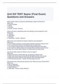 Unit XVI TEST Saylor (Final Exam) Questions and Answers