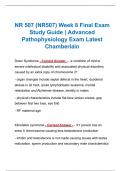NR 507 (NR507) Week 8 Final Exam Study Guide | Advanced Pathophysiology Exam Latest Chamberlain