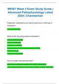 NR507 Week 3 Exam Study Guide | Advanced Pathophysiology Latest 2024 | Chamberlain