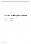 Ch 1 The Role of Managerial Finance  - Corporate Finance (COF) (AIF) - Principles of Managerial Finance