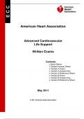 Advanced Cardiovascular Life Support Exam Version A  Questions and Answers | Latest 2023/2024 (Graded A+).