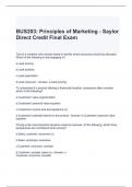 BUS203 Principles of Marketing - Saylor Direct Credit Final Exam 2024