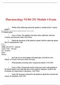Pharmacology Nurs 251 Exam 4 Questions And Answers 100% Verified