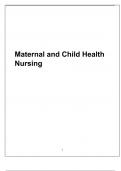 Maternal and Child Health Nursing exam with questions and correct answers and updated rationale 2024/2025