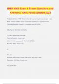 RMIN 4000 Exam 1 Brown Questions and Answers | 100% Pass| Updated 2024
