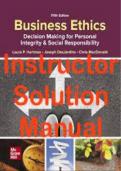 Instructor Solution Manual For Business Ethics Decision Making for Personal Integrity & Social Responsibility, 5th Edition By Laura Hartman, Joseph DesJardins and Chris MacDonald Chapter 1-10. ISBN10: 1260260496 | ISBN13: 9781260260496