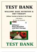 Williams' Basic Nutrition and Diet Therapy, 15th Edition Test Bank