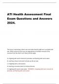 ATI Health Assessment Final Exam Questions and Answers 2024. 