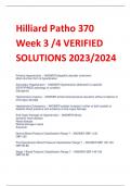 LATEST Hilliard Patho 370 Week 3 /4 VERIFIED SOLUTIONS 2023/2024
