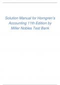 Solution Manual for Horngren’s Accounting 11th Edition by Miller Nobles Test Bank