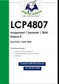 LCP4807 Assignment 1 (QUALITY ANSWERS) Semester 1 2024