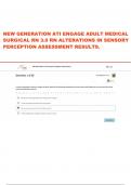 NEW GENERATION ATI ENGAGE ADULT MEDICAL SURGICAL RN 3.0 RN ALTERATIONS IN SENSORY PERCEPTION ASSESSMENT RESULTS. 