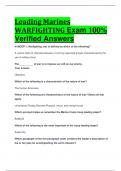 Leading Marines WARFIGHTING Exam 100% Verified Answers