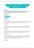 Ivytech Community College ATI Fundamentals of  Nursing Exam 1 New Latest Version with All  Questions, Answers and Rationale