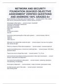 WGU D315 Network and Security Foundation 2024/2025 Objective Assessment Verified Questions and Answers 100% Graded A+