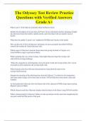 The Odyssey Test Review Practice  Questions with Verified Answers  Grade A+