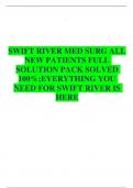 SWIFT RIVER MED SURG ALL NEW PATIENTS FULL  SOLUTION PACK SOLVED  100% CORRECT ;EVERYTHING YOU  NEED FOR SWIFT RIVER IS  HERE