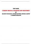 Test Bank for Current Medical Diagnosis and Treatment by Maxine Papadakis, Stephen Mcphee, Michael Rabow & Kenneth Mcquaid |All Chapters,  2024|