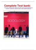  Complete Test bank: Sociology, 8TH Canadian Edition Plus My Lab Sociology with Pearson by John J. Macionis, Linda M. Gerber Latest Update Graded A+      