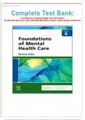      Complete Test Bank: Foundations of Mental Health Care 8th Edition by Michelle Morrison-Valfre RN BSN MHS FNP (Author) Latest Update Graded A+