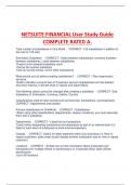 NETSUITE FINANCIAL User Study Guide COMPLETE RATED A.