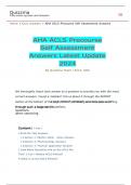  AHA ACLS Precourse Self Assessment Answers Latest Update 2024