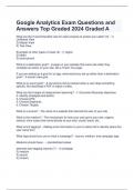  Google Analytics Exam Questions and Answers Top Graded 2024 Graded A