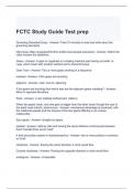 FCTC Study Guide Test prep Questions and Answers