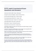 FCTC math & mechanical Exam Questions and Answers