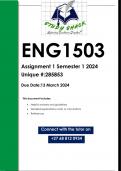 ENG1503 Assignment 1 (QUALITY ANSWERS) Semester 1 2024