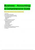 Business Accounting: A Comprehensive Guide