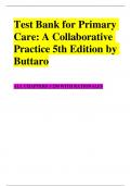 Test Bank for Primary Care: A Collaborative Practice 5th Edition by Buttaro
