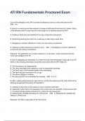 ATI RN Fundamentals Proctored Exam Questions And Answers 