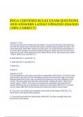 PDGA CERTIFIED RULES EXAM QUESTIONS AND ANSWERS LATEST UPDATED 2024/2025 | 100% SOLVED