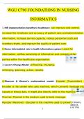 WGU C790 FOUNDATIONS IN NURSING INFORMATICS Questions and Answers (2024 / 2025) (Verified Answers)