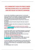 ATI COMMUNITY HEALTH PROCTORED RETAKE EXAM 2024| ALL QUESTIONS AND DETAILED ACCURATE ANSWERS