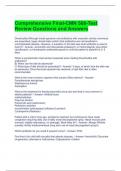Comprehensive Final-CMN 568-Test Review Questions and Answers- Graded A