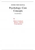 INSTRUCTOR’S MANUAL FOR ZIMBARDO/JOHNSON/MCCANN, PSYCHOLOGY: CORE CONCEPTS, 7TH EDITION||chapter  5:memory||latest edition 2024